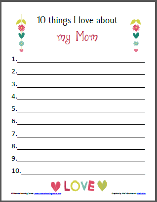 Mother's Day Printables Packet - Mamas Learning Corner