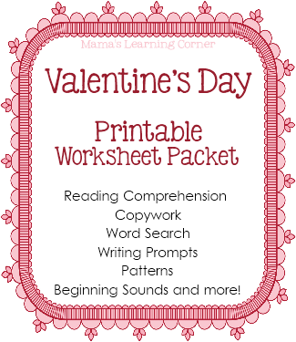 Valentine's Day Worksheet Packet - Mamas Learning Corner