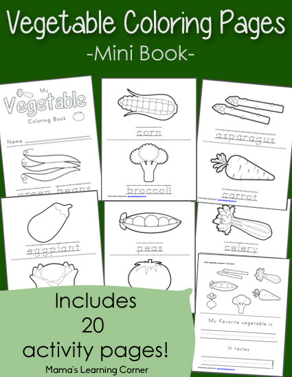 Vegetable Coloring Pages - Mamas Learning Corner