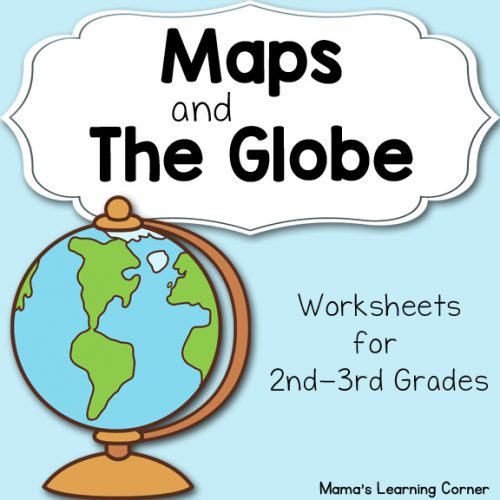 Maps and The Globe Worksheet Packet for 1st-3rd Graders ...