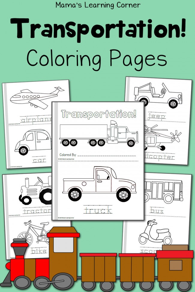 Transportation Coloring Pages - Mamas Learning Corner