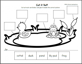 Pond Worksheets for Kindergarten and First Grade - Mamas Learning Corner