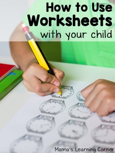 How to Use Worksheets With Your Child - Mamas Learning Corner