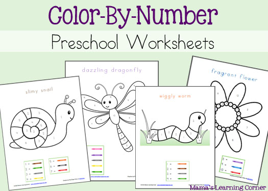 Download Color By Number Preschool Worksheets Mamas Learning Corner