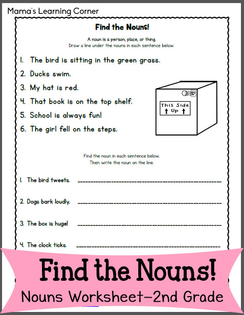 preschool science free worksheet for for Worksheet 2nd Learning Find the Nouns! Mamas  Grade