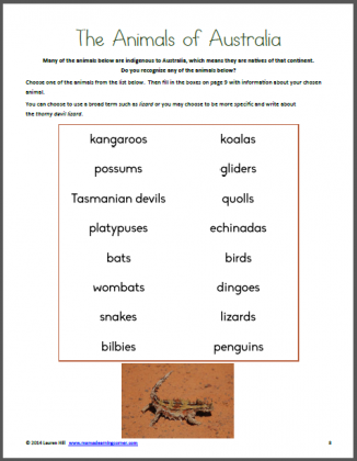 australia worksheets for 1st through 3rd grades mamas