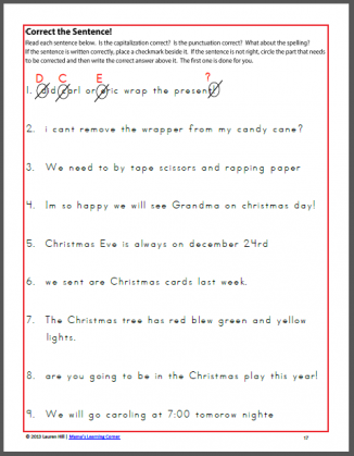 Christmas Worksheet Packet for 1st-3rd Graders - Mamas Learning Corner