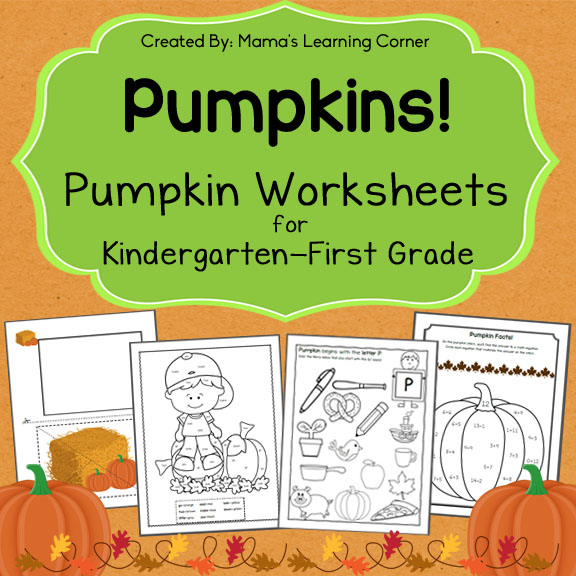 Pumpkin Worksheets For Kindergarten First Grade PERSONAL USE Only 