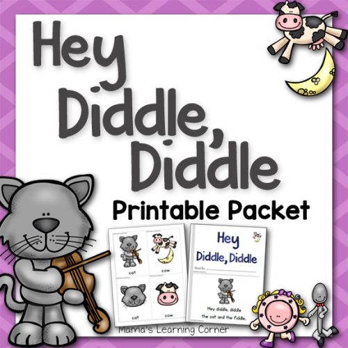 Hey Diddle Diddle Nursery Rhyme Packet - Mamas Learning Corner