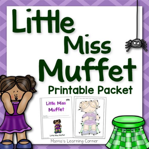 Little Miss Muffet Nursery Rhyme Packet - Mamas Learning Corner