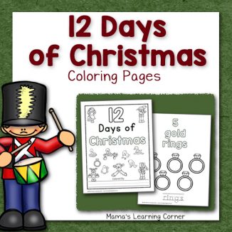 12 Days Of Christmas Coloring Pages Mamas Learning Corner