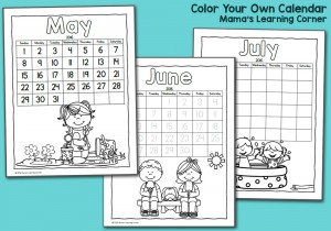 Printable Calendar for Kids 2016 - Mamas Learning Corner