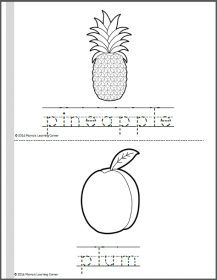 Fruit Coloring Pages - Mamas Learning Corner