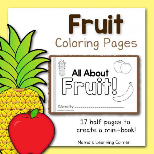 Fruit Coloring Pages - Mamas Learning Corner