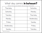 Days of the Week Worksheets - Mamas Learning Corner