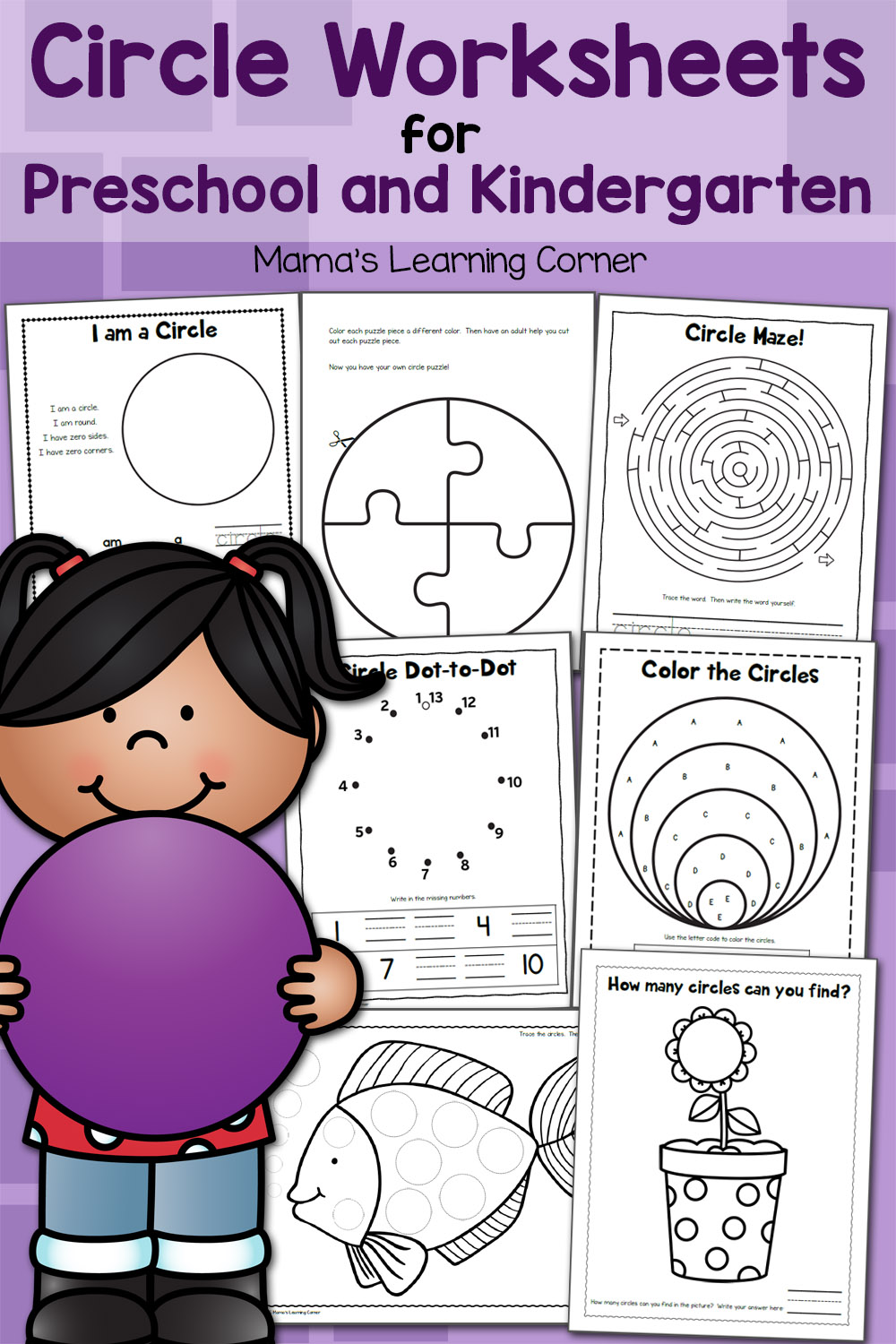 Circle Worksheets For Preschool And Kindergarten Mamas Learning Corner