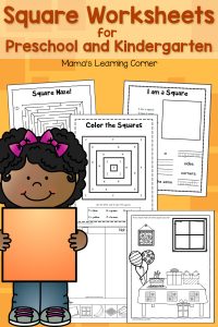 square worksheets for preschool and kindergarten mamas learning corner