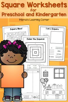 Square Worksheets for Preschool and Kindergarten - Mamas Learning Corner