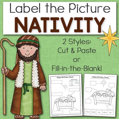 Nativity Label the Picture Pages - Mamas Learning Corner