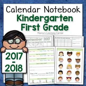 Kindergarten-First Grade Calendar Notebook - Mamas Learning Corner
