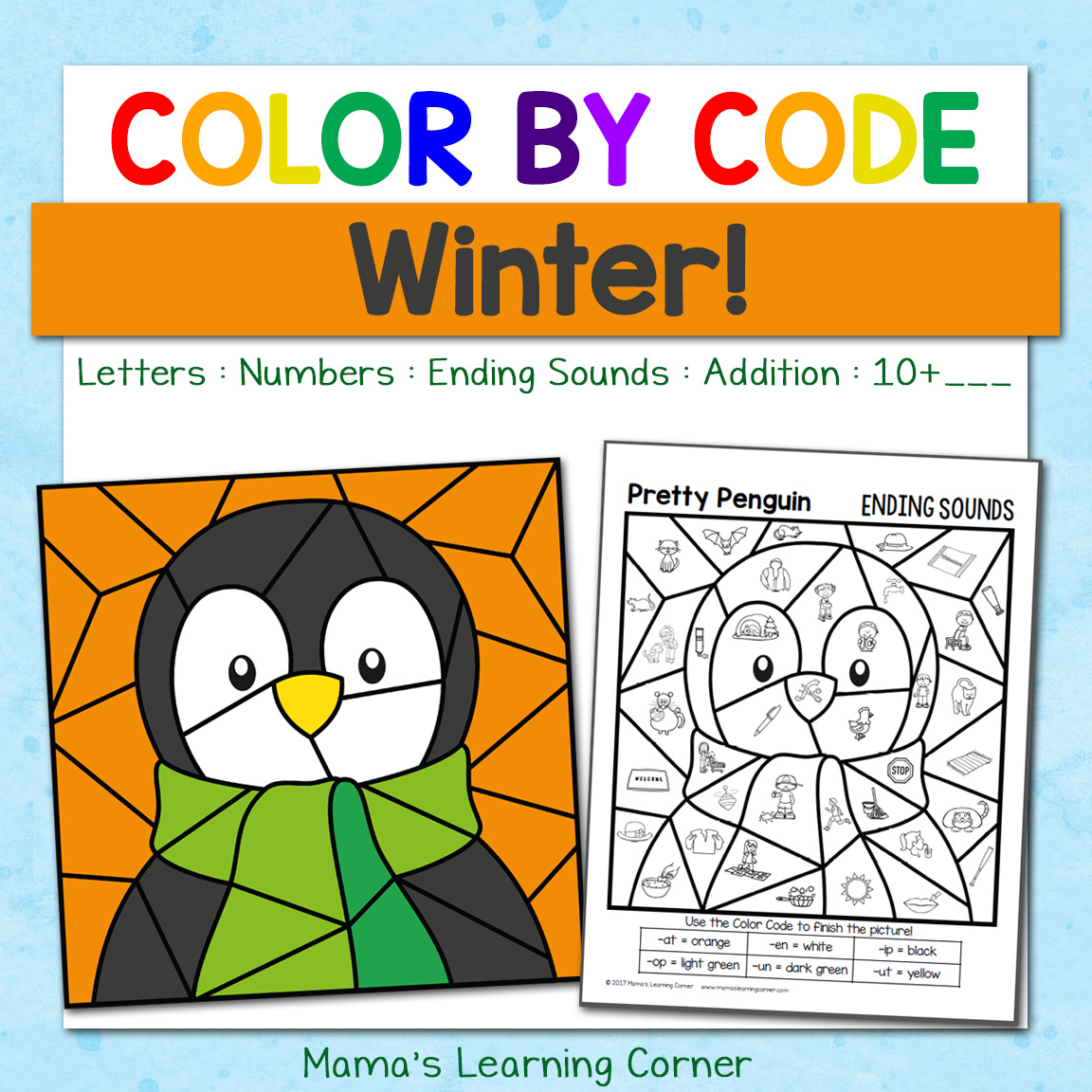 Color By Number Worksheets: January! - Mamas Learning Corner