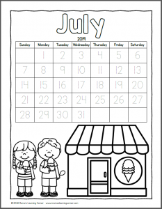 Color Your Own Calendar 2019 - Mamas Learning Corner