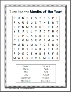 Months of the Year Worksheets - Mamas Learning Corner