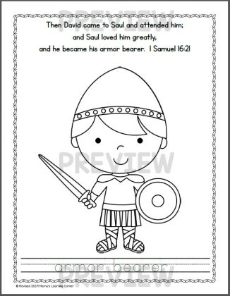 David and Goliath Coloring Pages - Mamas Learning Corner