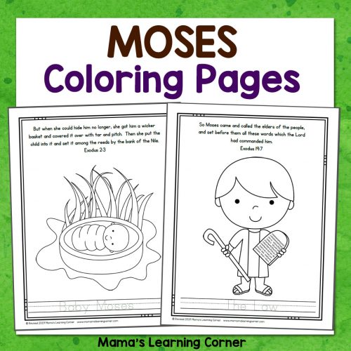 Moses Coloring Pages - Mamas Learning Corner