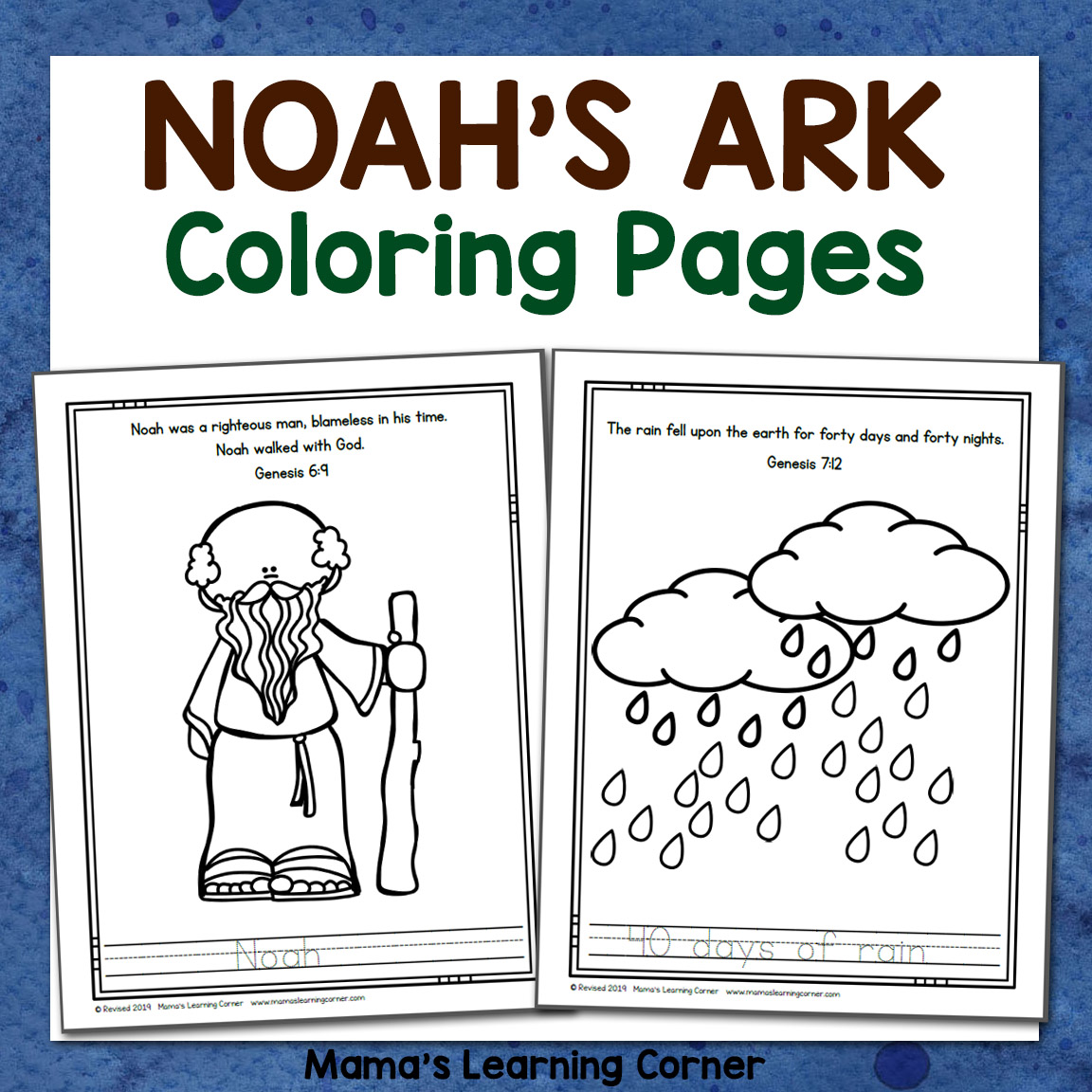 Noah S Ark Coloring Pages Mamas Learning Corner