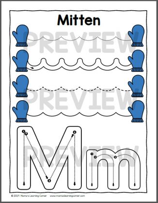 winter tracing worksheets for preschool mamas learning corner