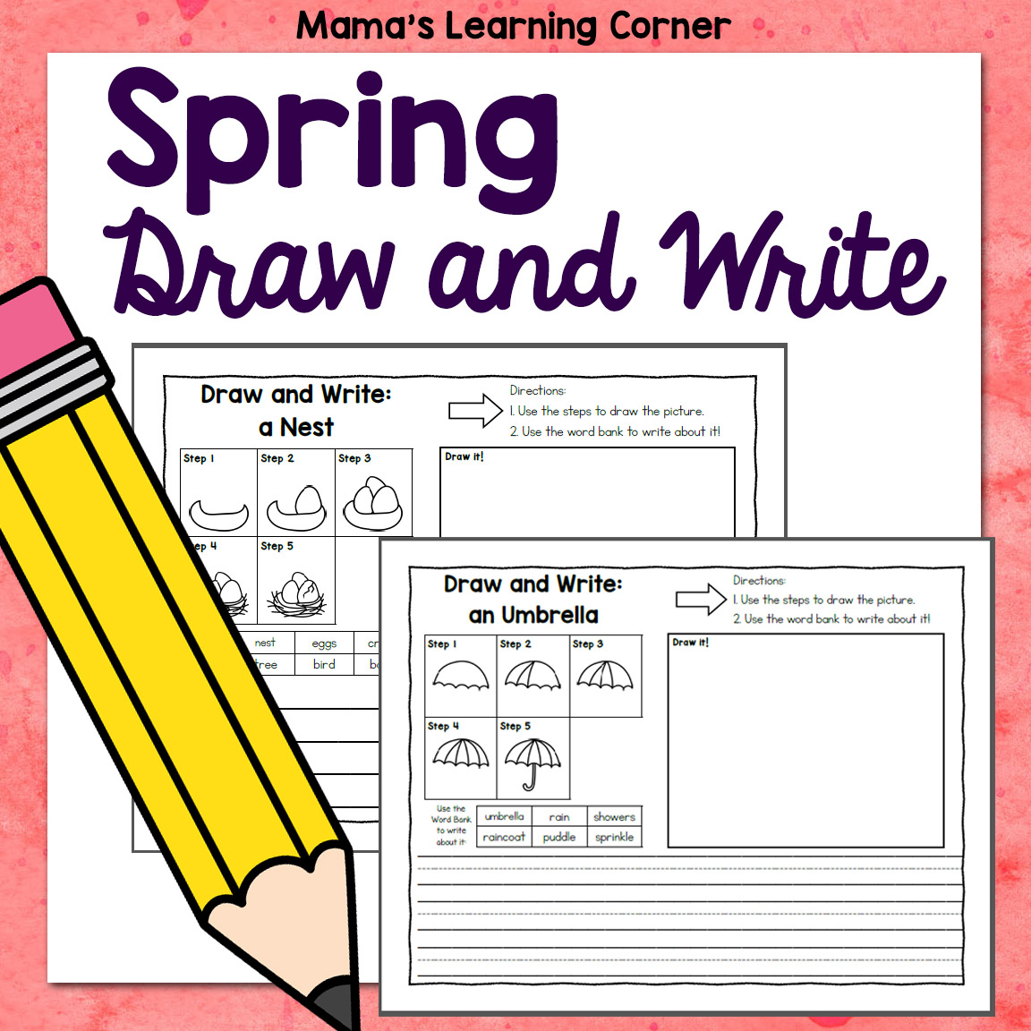 Spring Directed Draw and Write Mamas Learning Corner