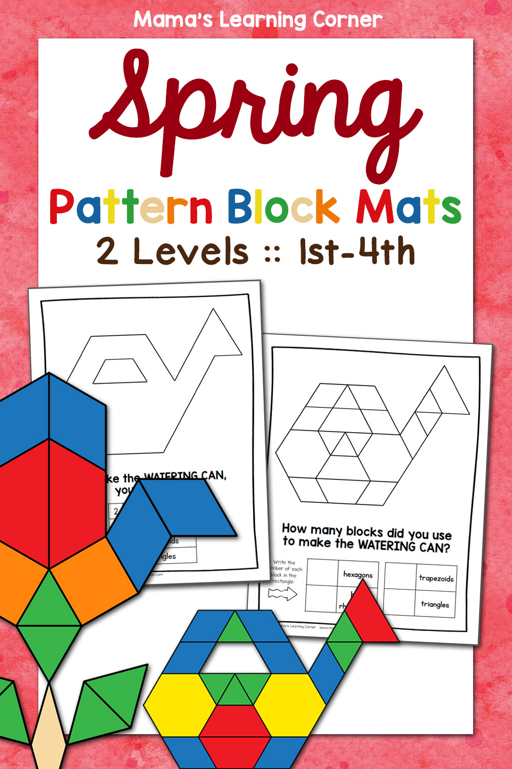 Spring Pattern Block Mats Mamas Learning Corner