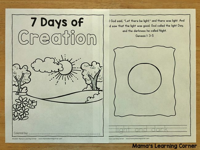 7 Days of Creation Coloring Pages - Mamas Learning Corner