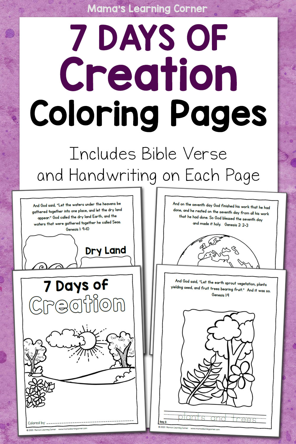 Free Printable 7 Days Of Creation Coloring Pages