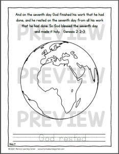 Days of Creation Coloring Pages - Mamas Learning Corner