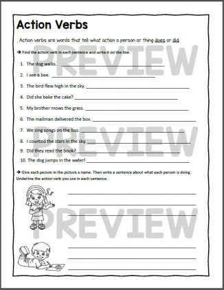 verb worksheets for 3rd and 4th grades mamas learning corner