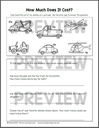 Transportation Worksheets for Kindergarten and First Grade - Mamas ...