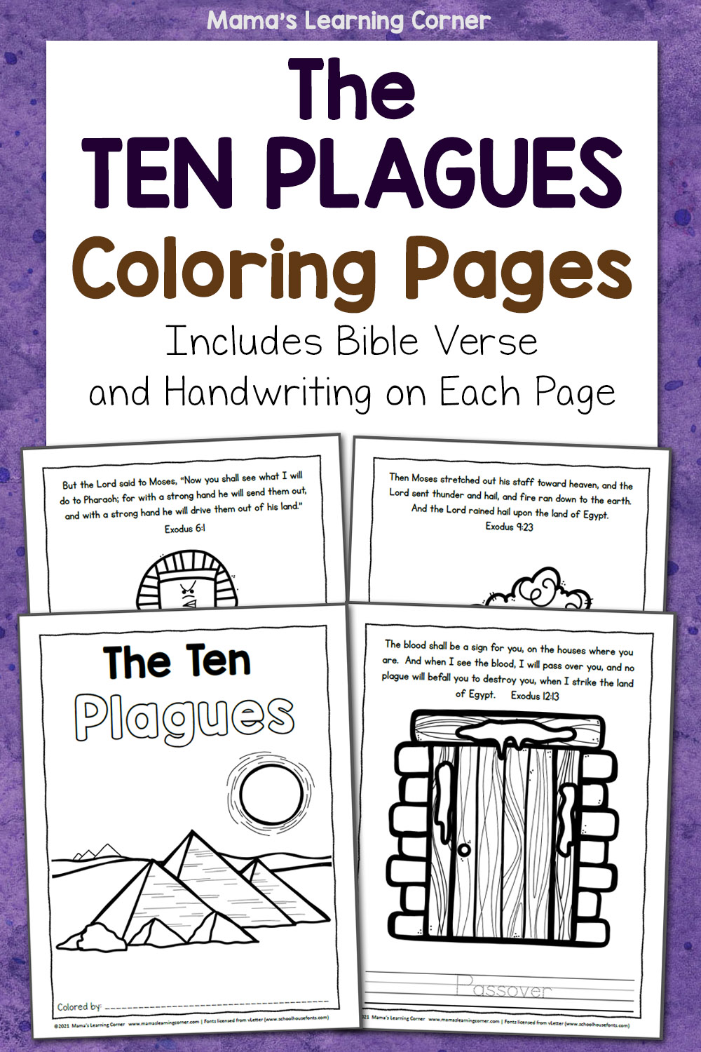 moses and the plagues coloring page