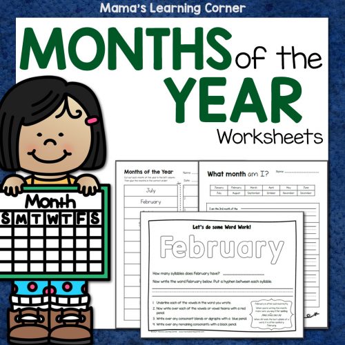 Months of the Year Worksheets - Mamas Learning Corner