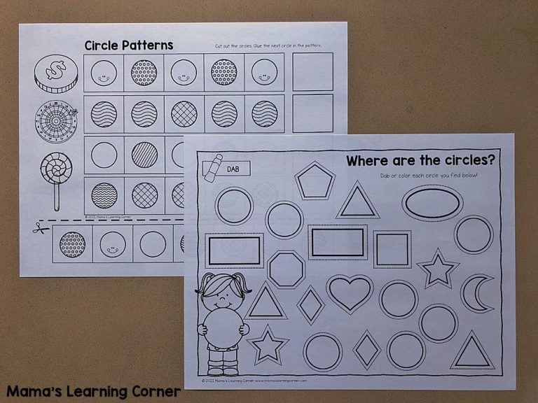 Circle Worksheets for Preschool and Kindergarten - Mamas Learning Corner