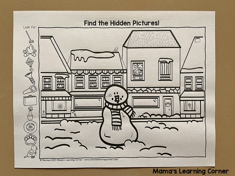 Snowmen At Christmas Hidden Pictures 