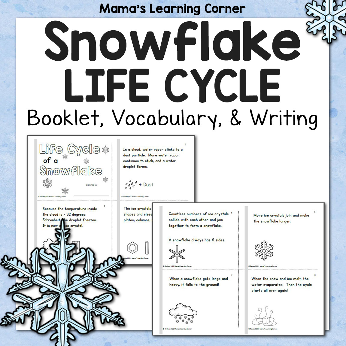 Life Cycle Of A Snowflake Worksheet Worksheets Printable Free