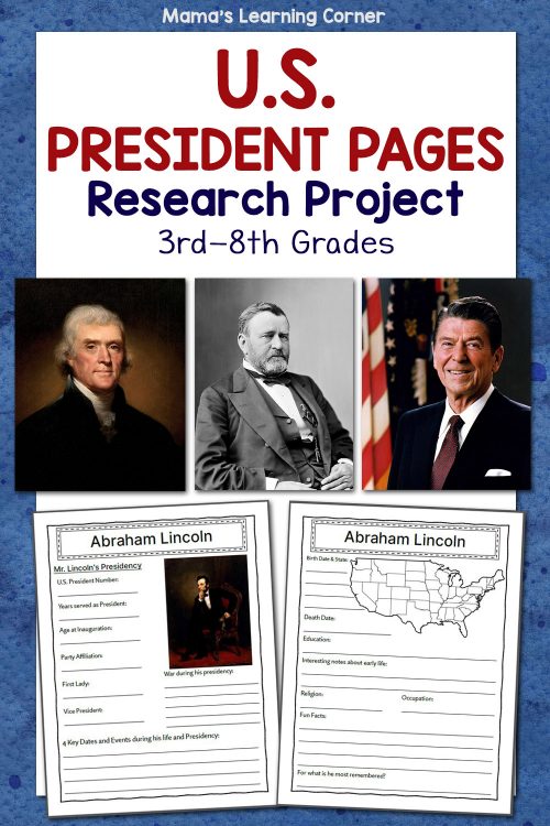 president research project middle school