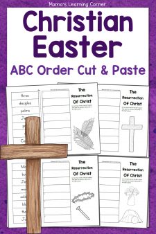 ABC Order Worksheet: The Resurrection of Christ - Mamas Learning Corner