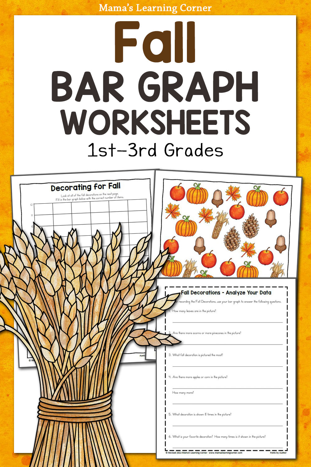 Fall Bar Graph Worksheets - Mamas Learning Corner