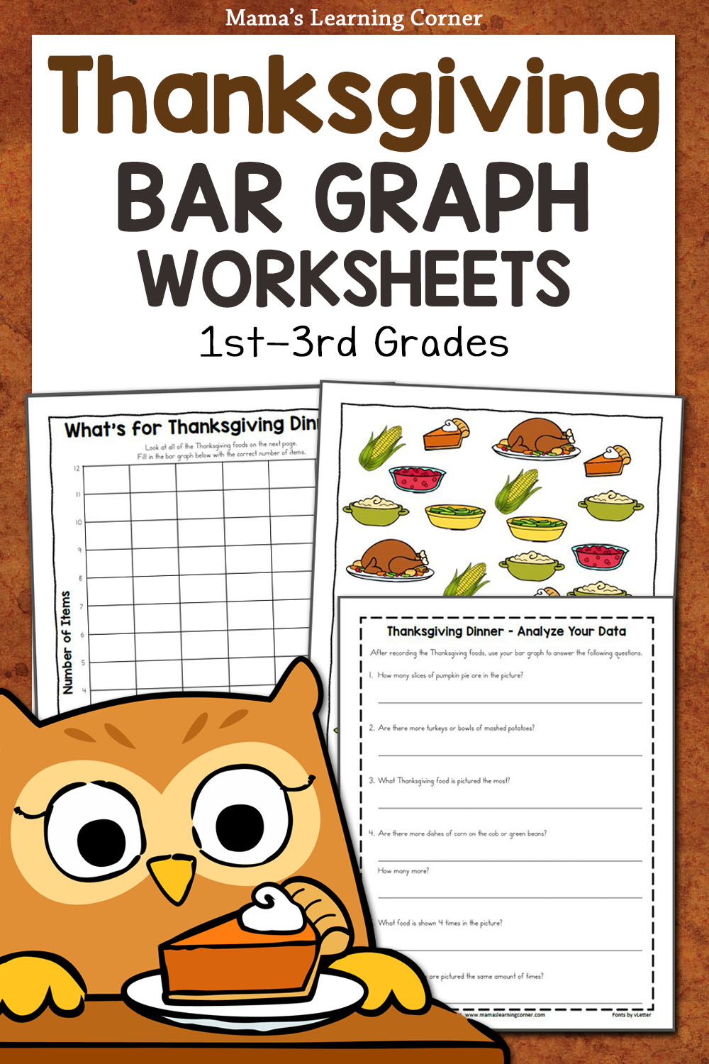 Bar Graph Worksheet: Thanksgiving! - Mamas Learning Corner