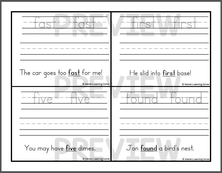 2nd Grade Dolch Sight Words Handwriting Worksheets - Mamas Learning Corner