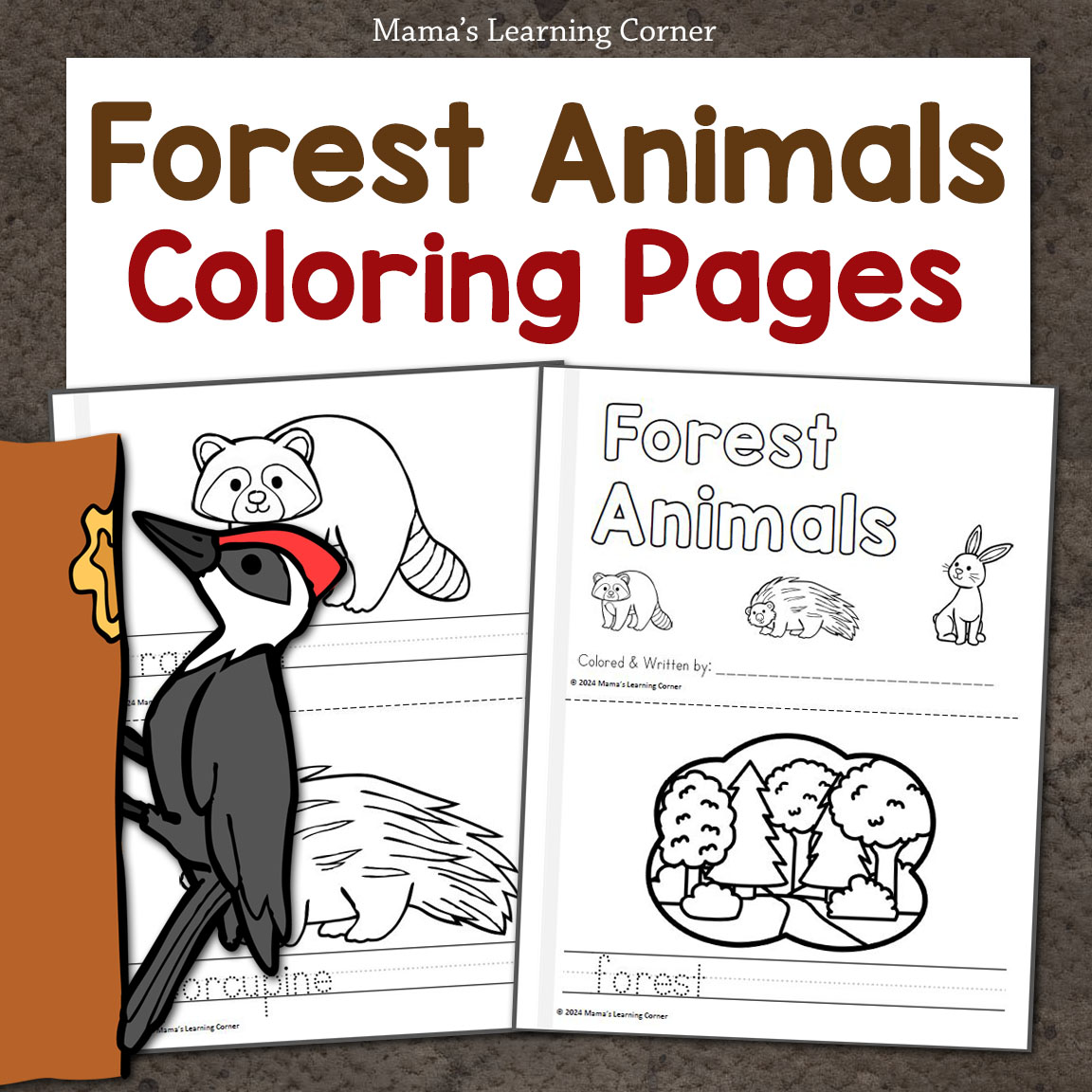 forest animals coloring page